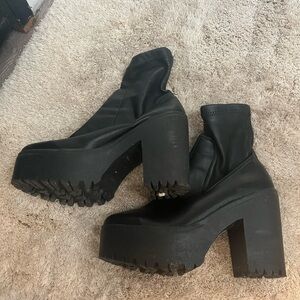Black Platform Ankle Boots